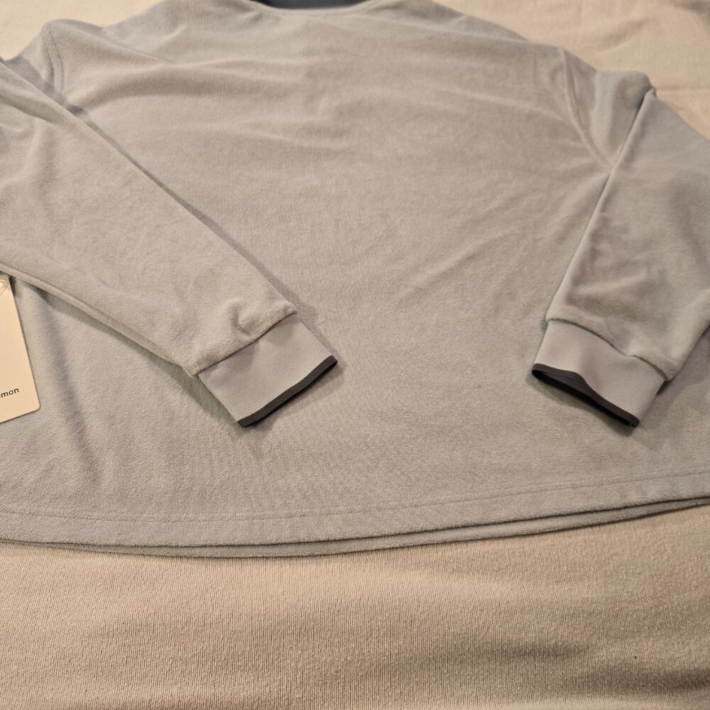 Lululemon Mens M Medium Cotton Terry Relaxed Fit Polo NWT NEW SOFT Light Blue - Picture 10 of 15